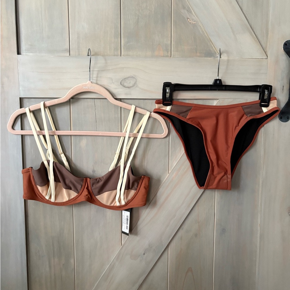 Pretty Little Thing Brown and Beige Bikini - Picture 2 of 12
